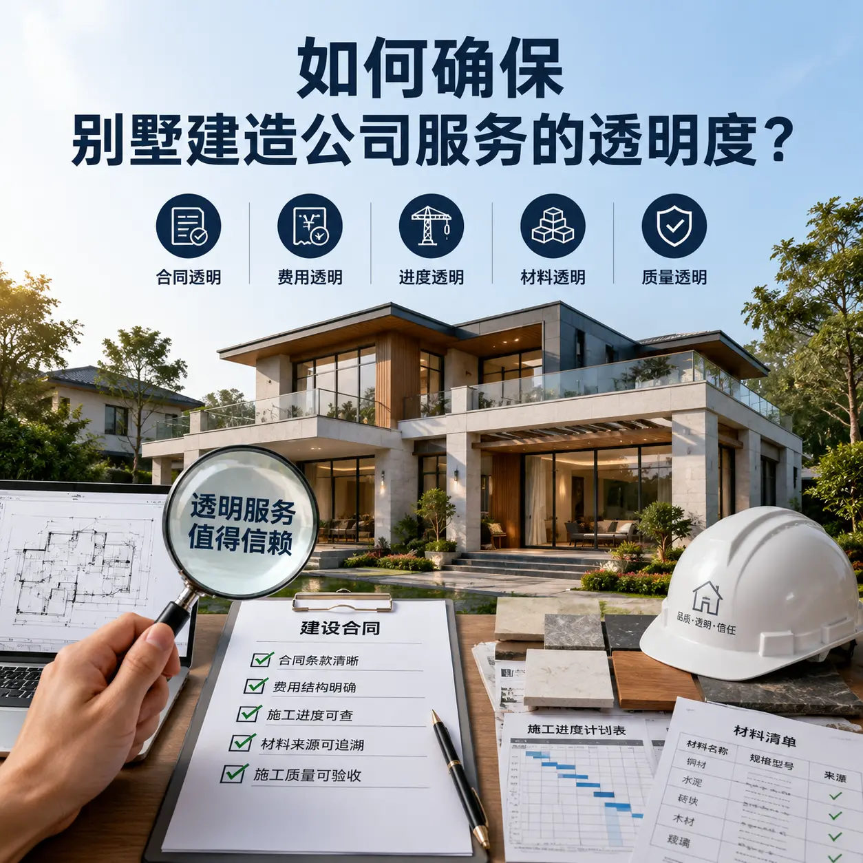 在 道真 如何确保别墅建造公司服务的透明度？