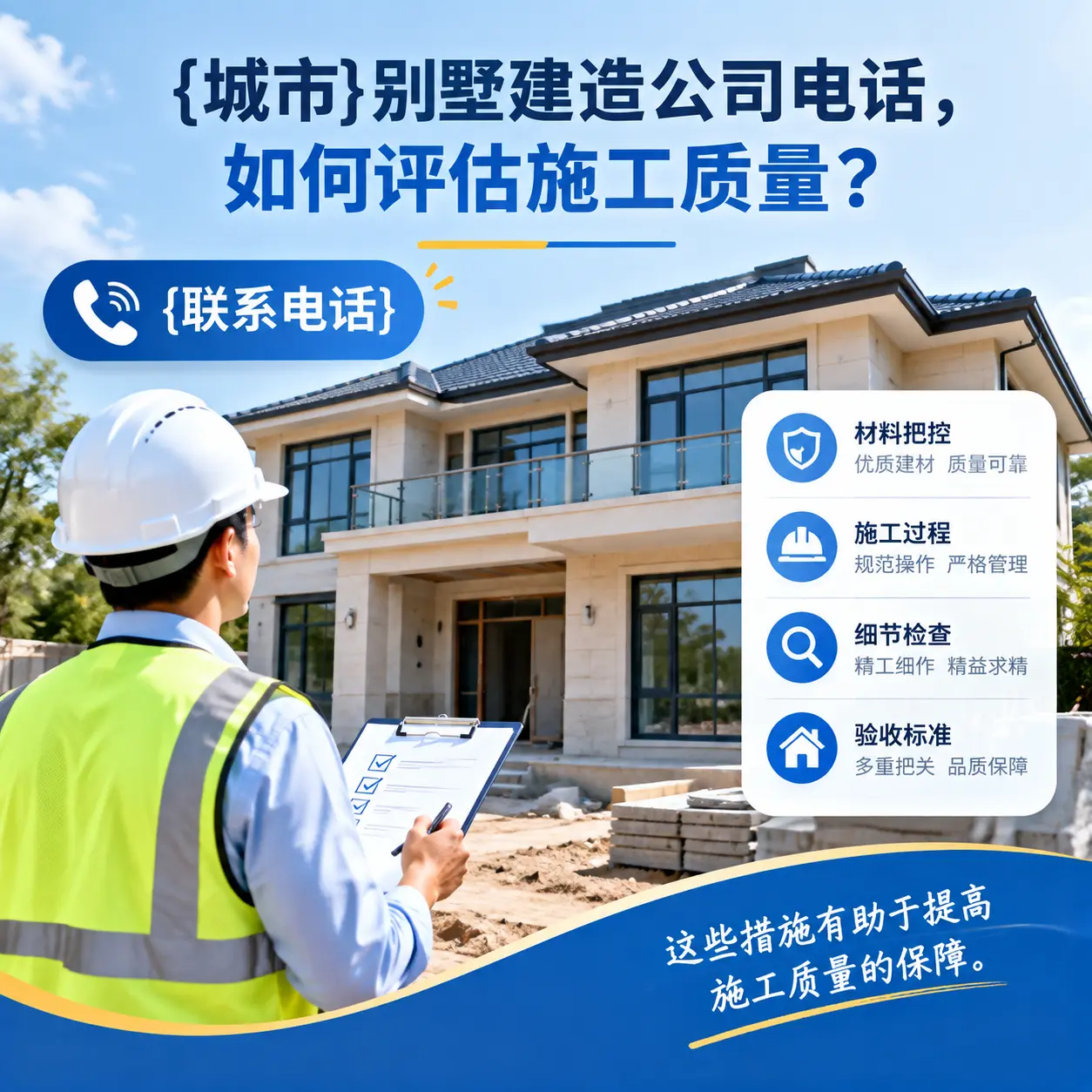 道真别墅建造公司电话,如何评估施工质量?