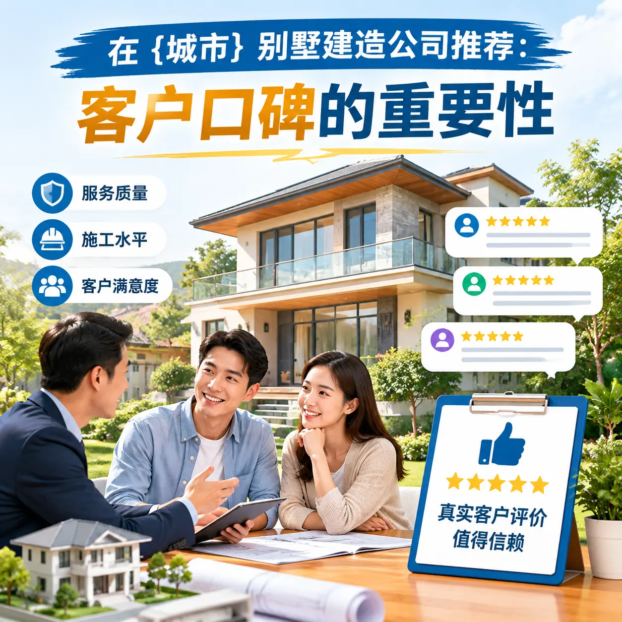 在 道真 别墅建造公司推荐:客户口碑的重要性