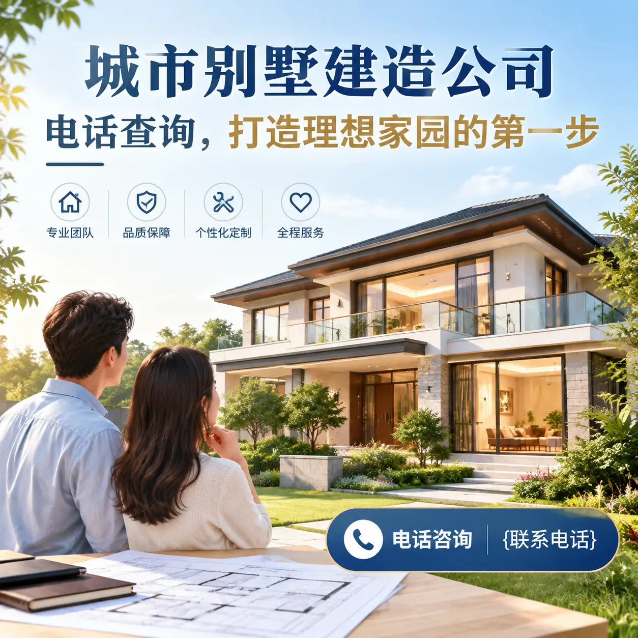 道真别墅建造公司电话查询,打造理想家园的第一步